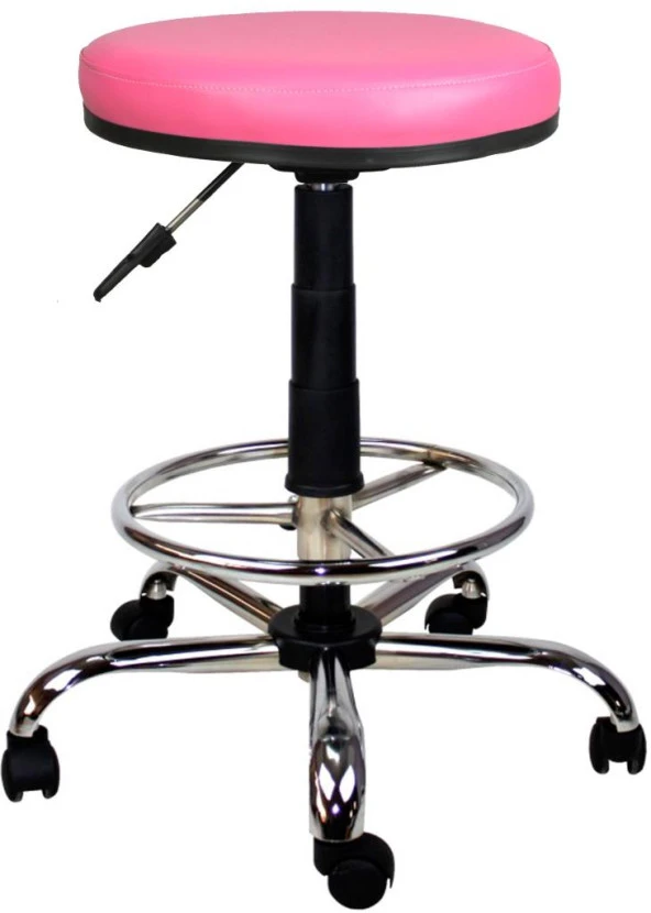 Bürocci Metal Ayaklı Yüksek Tabure-Pembe-2999T0120 ürün görseli 1