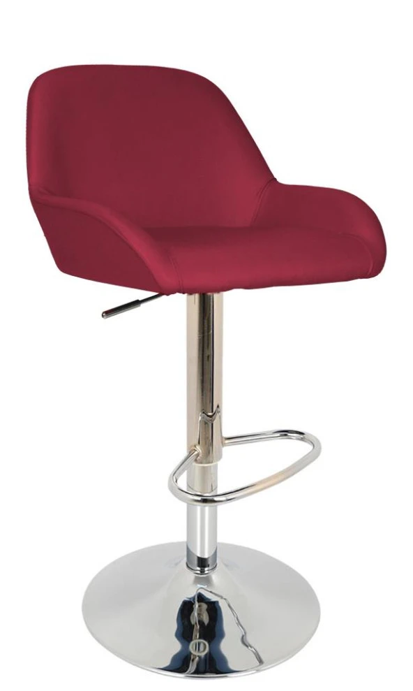 Bürocci Texas Bar Taburesi - Bordo Deri - 9506S0102 ürün görseli 1