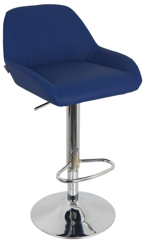 Bürocci Texas Bar Taburesi - Lacivert Deri - 9506S0103 ürün görseli 1