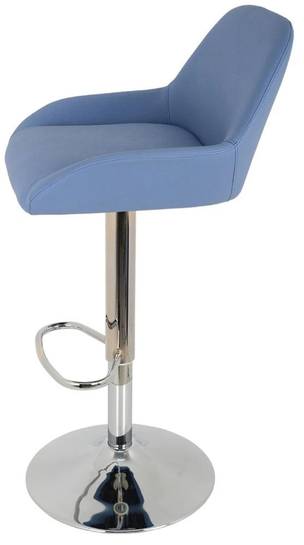 Bürocci Texas Bar Taburesi - Mavi Deri - 9506S0119 - Resim 4