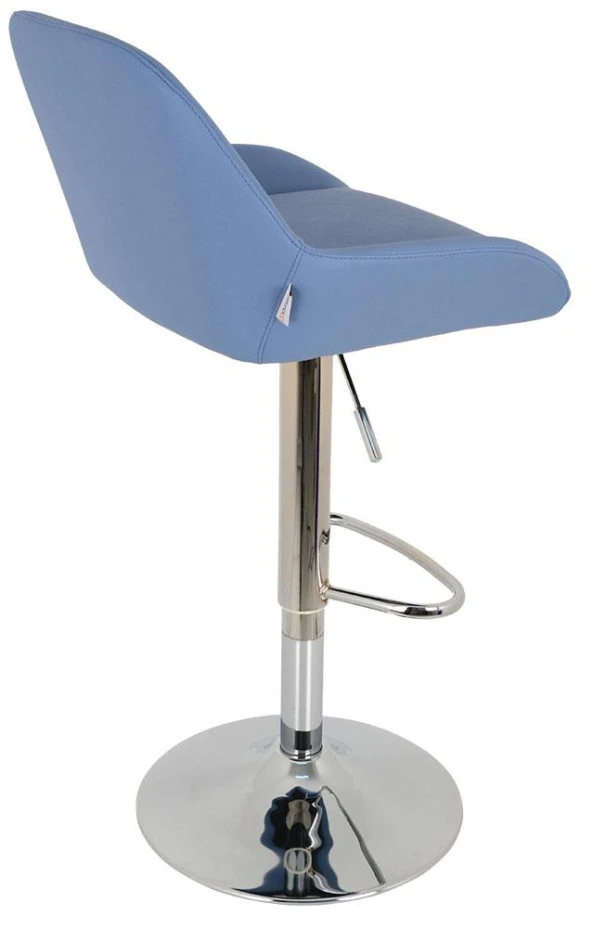 Bürocci Texas Bar Taburesi - Mavi Deri - 9506S0119 - Resim 7