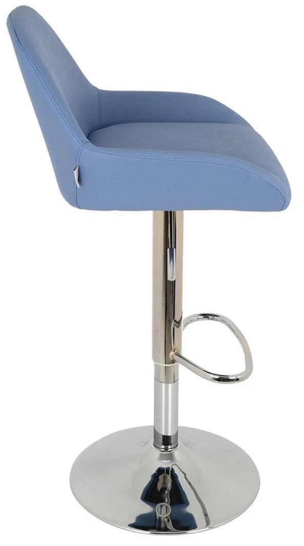 Bürocci Texas Bar Taburesi - Mavi Deri - 9506S0119 - Resim 8