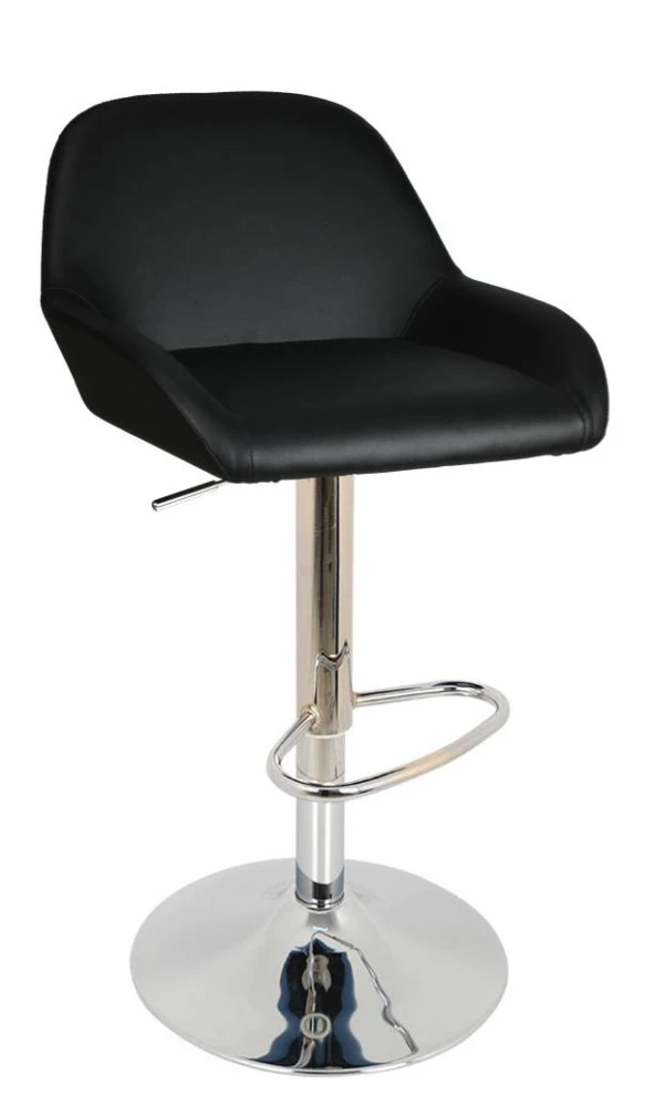 Bürocci Texas Bar Taburesi - Gri Deri - 9506S0125 ürün görseli 1