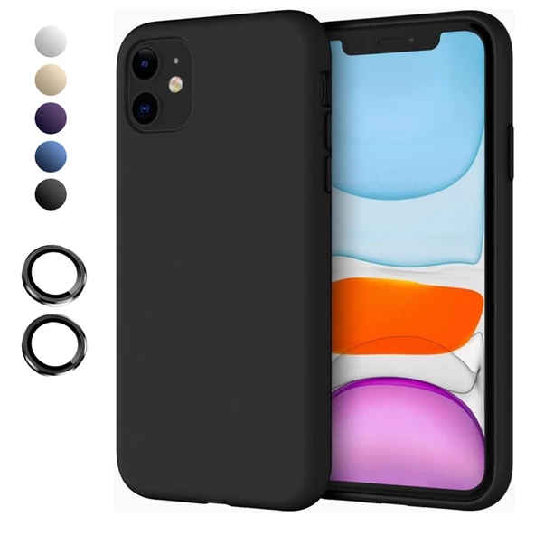 iPhone 11 Kılıf Kamera Lensli Lansman Silikon Kapak ürün görseli 1