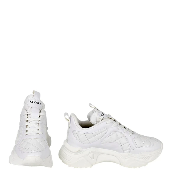 Kadın Kapitone Detaylı Sneakers - Resim 9