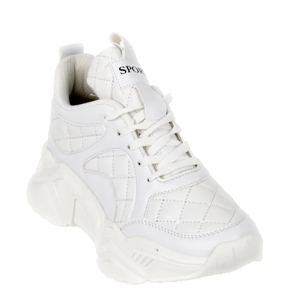 Kadın Kapitone Detaylı Sneakers - Resim 7