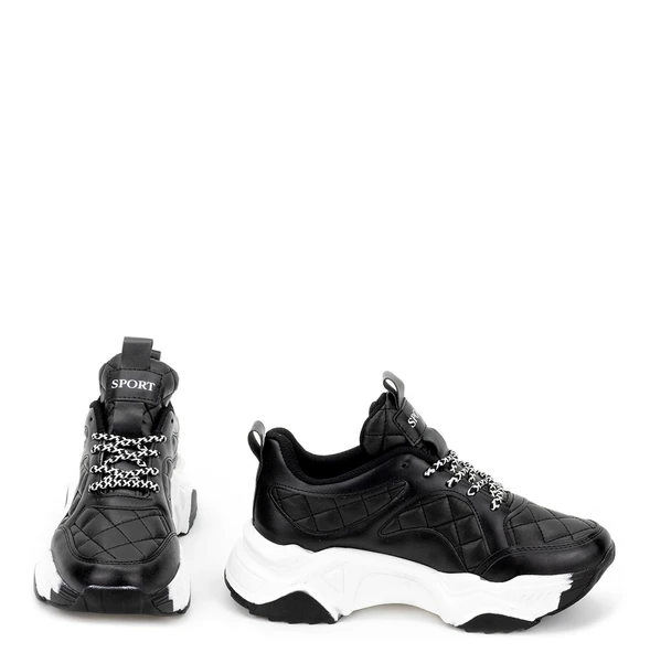 Kadın Kapitone Detaylı Sneakers - Resim 12