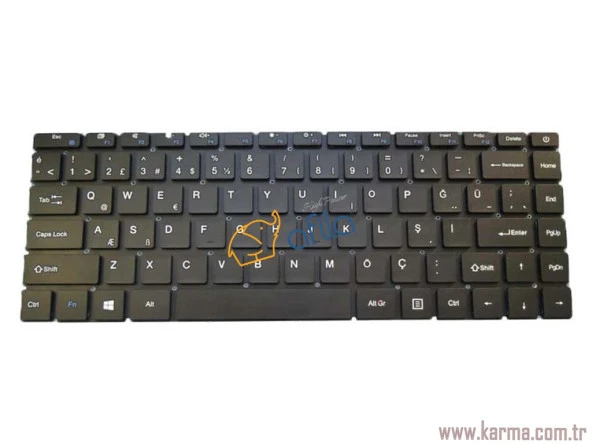 Hometech Alfa 130P Notebook Klavyesi, Laptop Tuş Takımı (Siyah TR) ürün görseli 1
