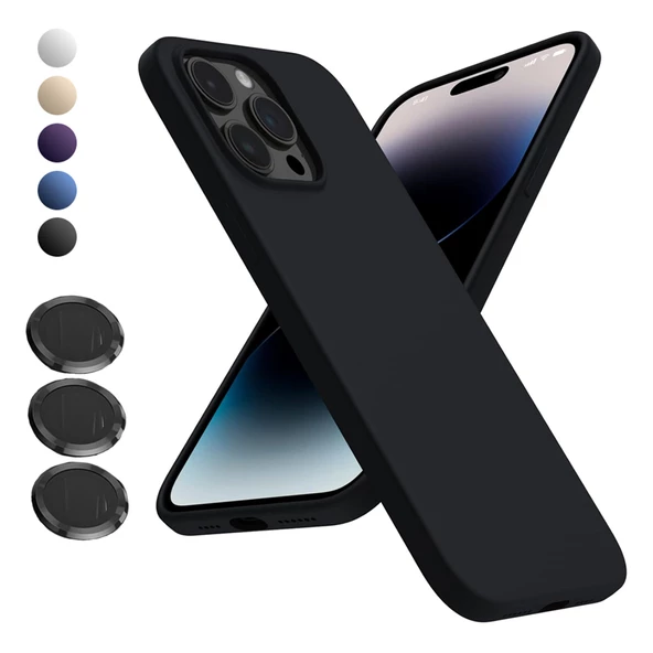 iPhone 14 Pro Kılıf Kamera Lensli Lansman Silikon Kapak ürün görseli 1