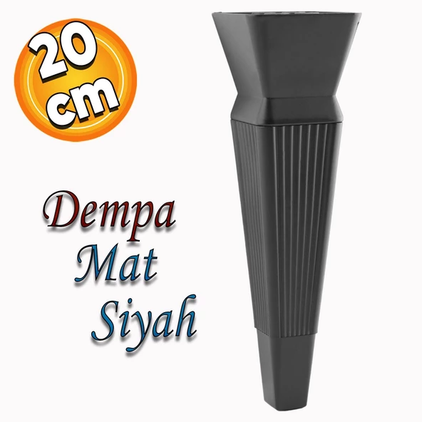 Dempa Lüks Mobilya Oturma Grubu Kanepe Tv Ünitesi Koltuk Ayağı Konsol Ayakları Mat Siyah 20 Cm ürün görseli 1