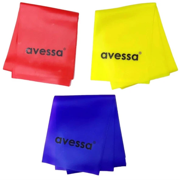 Avessa Ce-500 Set Latex Pilates Lastiği Egzersiz Lastiği 3lü ürün görseli 1