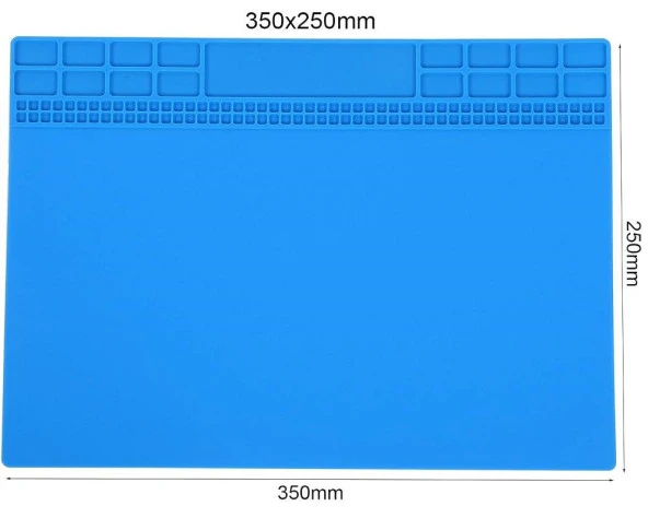 Silikon Çalışma Tamir Pedi 504 350x250 MM Isıya Dayanıklı Manyetikli ürün görseli 1