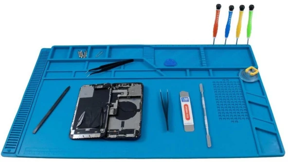 Silikon Çalışma Tamir Pedi S180 555x350mm Isıya Dayanıklı Manyetikli / Mıknatıslı ürün görseli 1