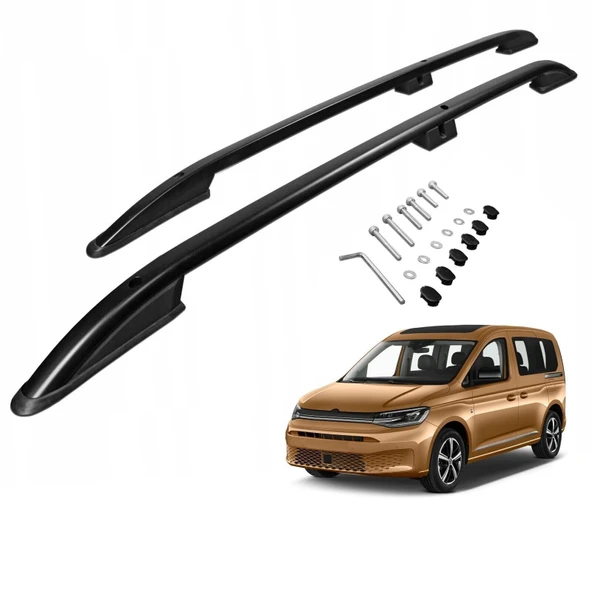 NİKEN Vw caddy tavan çıtası port bagaj taşıyıcı siyah 2021+ ürün görseli 1