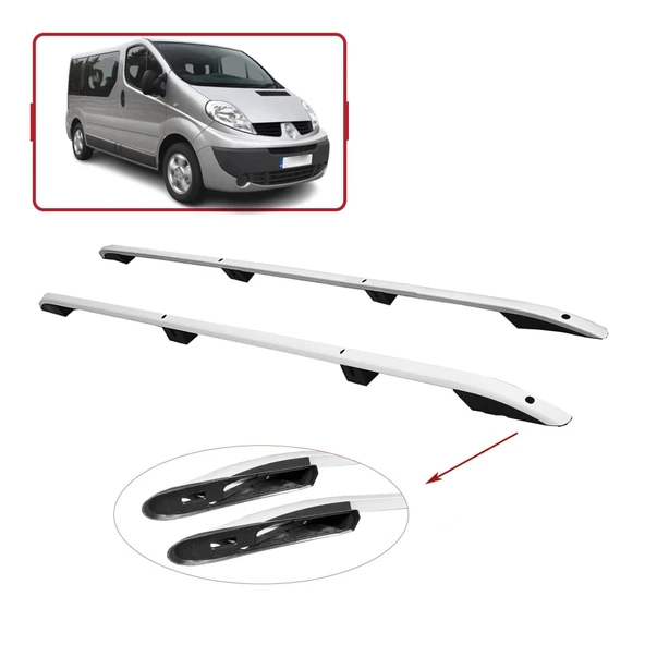 NİKEN Renault trafic tavan çıtası port bagaj taşıyıcı uzun gri 2001 / 2014 ürün görseli 1