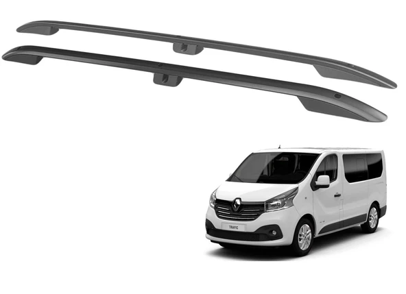 NİKEN Renault trafic tavan çıtası port bagaj taşıyıcı kısa siyah 2015+ ürün görseli 1
