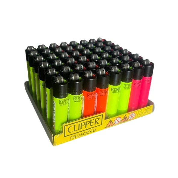 Clipper Micro Renkli Taşlı Çakmak 48 Adet 8578 ürün görseli 1