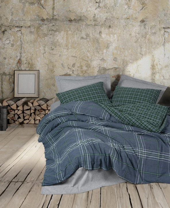 Cotton Box Natureforce Çift Kişilik Nevresim Takımı Isola Mavi ürün görseli 1