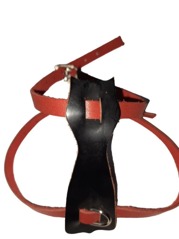 Lovely Deri Ayarlanır Köpek Göğüs Tasma Kırmızı 2-6 Kg Köpeklere Uygun ürün görseli 1