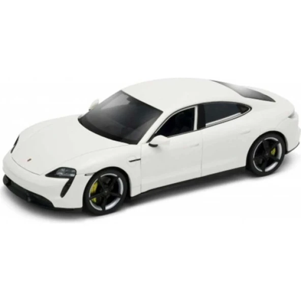 Welly Porsche Taycan Turbo S 1:24 Beyaz Model Araba ürün görseli 1
