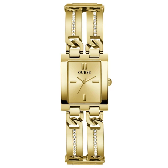GUESS GUGW0668L2 ALTIN KAPLAMA DİKDÖRTGEN KADIN KOL SAATİ ürün görseli 1