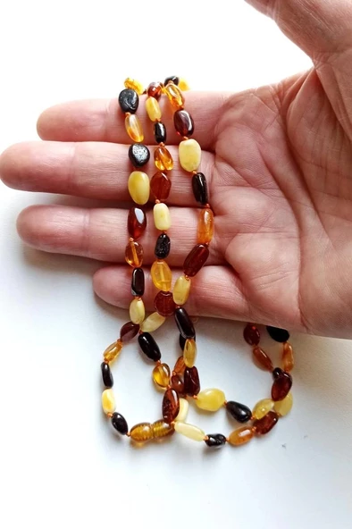 Kehribar Bebek Diş Kolyesi 229 - Resim 3