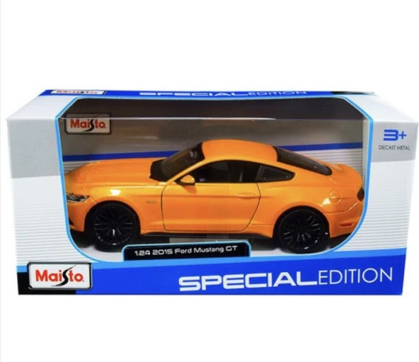 Maisto 2015 Ford Mustang GT Turuncu 1/24 Model Araba ürün görseli 1