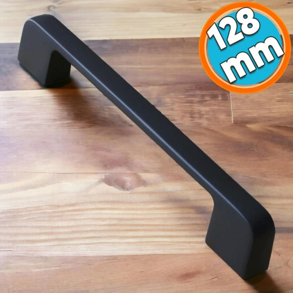 Mobilya Kulp Mutfak Dolabı Çekmece Dolap Kulpları Kapak Kulpu Kulbu Siyah 128 mm Metal ürün görseli 1