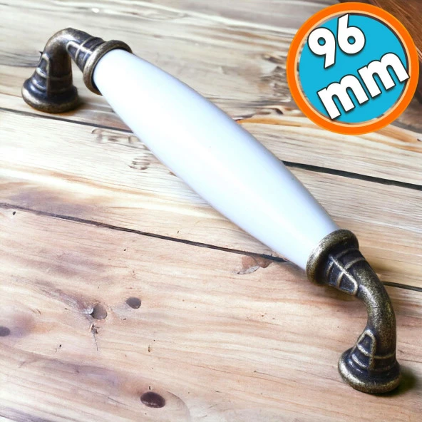 Porselen Antik Sarı 96 mm Kulplar Mobilya Mutfak Dolabı Çekmece Dolap Kapak Kulpu Kulbu ürün görseli 1