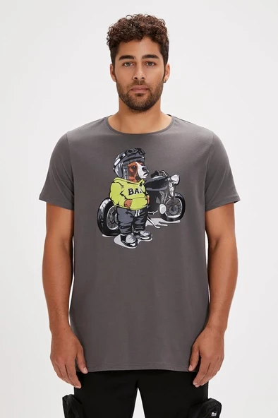 Bad Bear FAVE T-SHIRT ASPHALT Erkek Tişört K.Gri S-XXL ürün görseli 1
