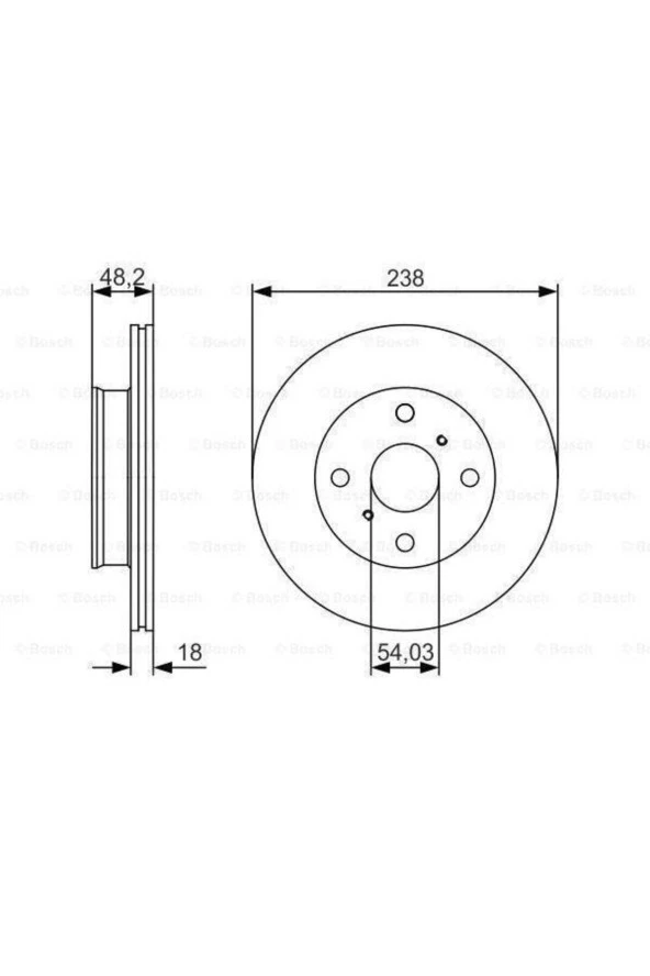 0986479r75 Fren Diski Toyota Corolla E9 1.6 87-93 Ön - 238 mm 1 Adet Fiyatıdır Uyumlu ürün görseli 1