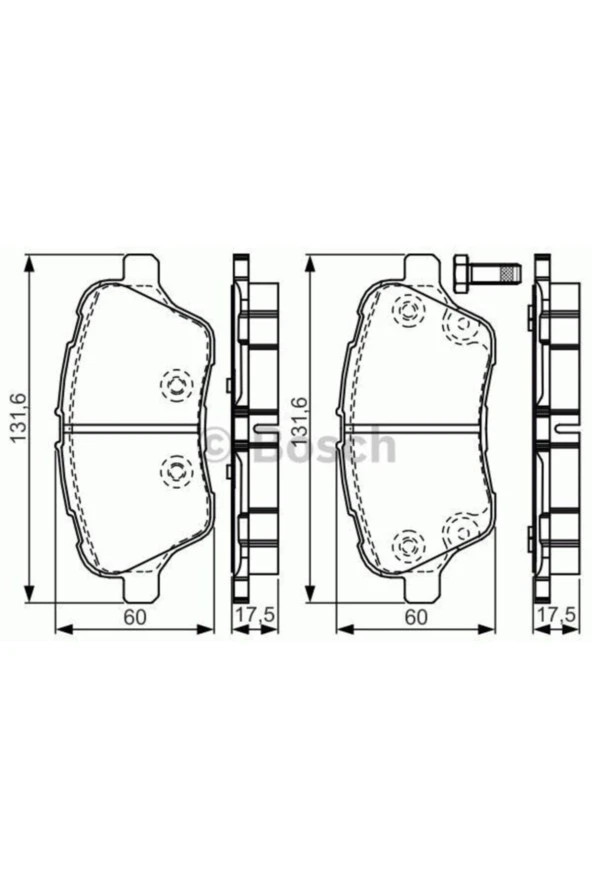 Bosch 0986494792 0986tb3199 Ön Balata Fıesta Vı 1.0-1.5 Tdcı-1.6 12 Bmax-courıer 1.0-1.4-1. ürün görseli 1
