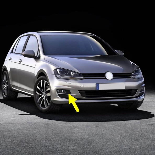 VW Golf 7 2013-2017 Ön Tampon Sağ Sis Farı Çerçevesi Kromlu 5G0853212E ürün görseli 1