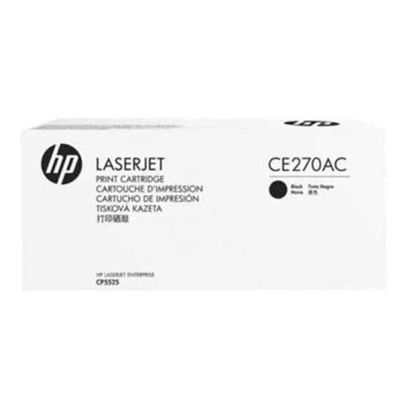 HP CE270AC Black Siyah 13.000 Sayfa Toner Taahhütlü Proje Ürünü ürün görseli 1