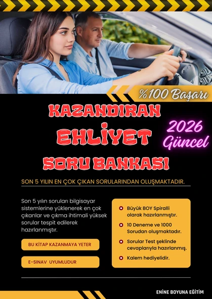 Yüzde Yüz Kazandıran Ehliyet SORU BANKASI (1000 Soru) ürün görseli 1