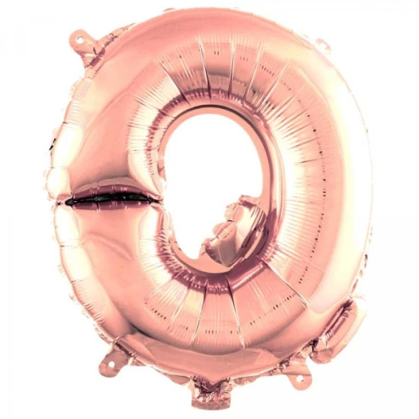 Q Harf Rose Gold Folyo Balon 40 inc 100 cm ürün görseli 1
