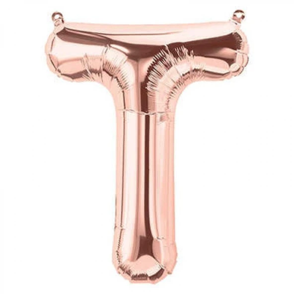 T Harf Rose Gold Folyo Balon 40 inc 100 cm ürün görseli 1