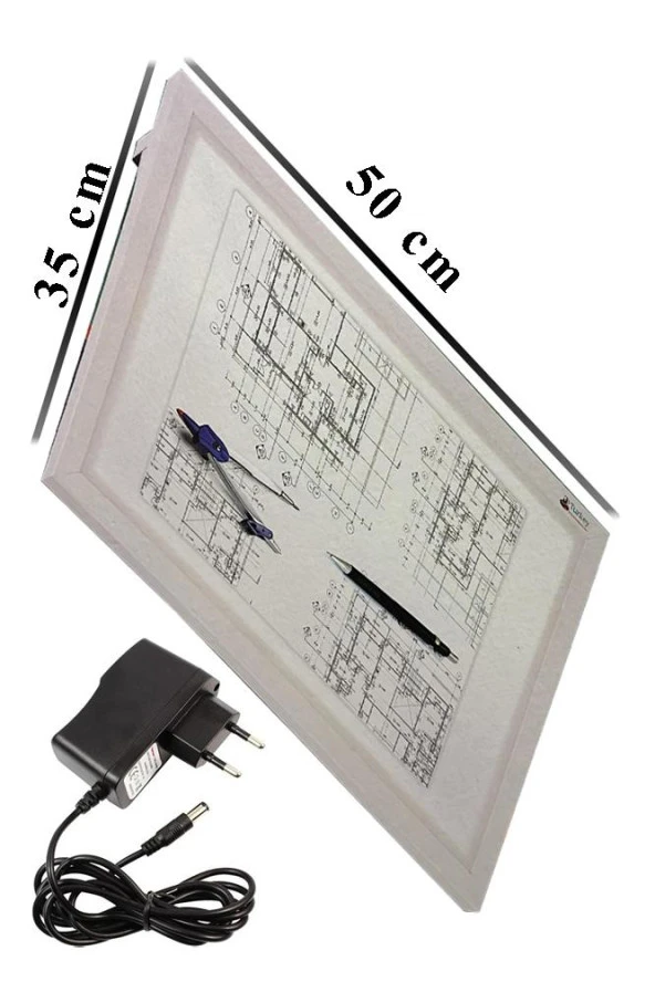 Led Işıklı Masa Üstü Çizim Masası 35x50 cm 1 Adet Teknik Proje Çizim Masası Masaüstü ürün görseli 1