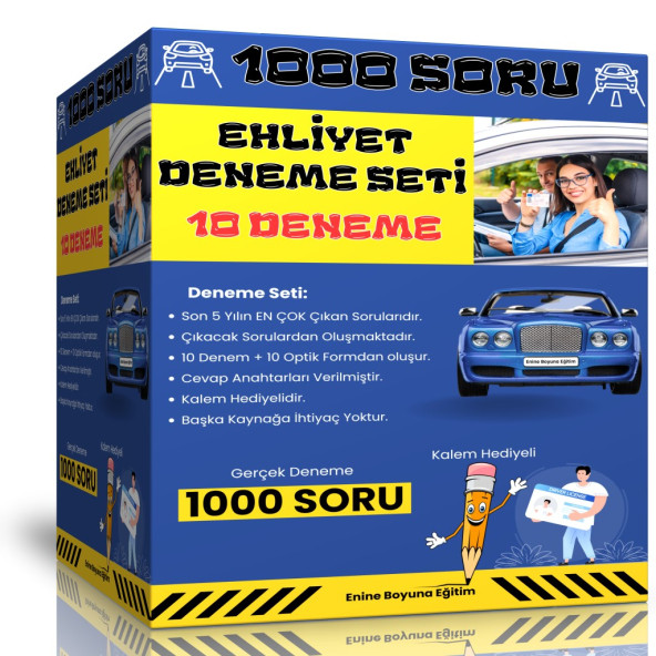 Ehliyet Deneme Seti 10 Deneme ürün görseli 1