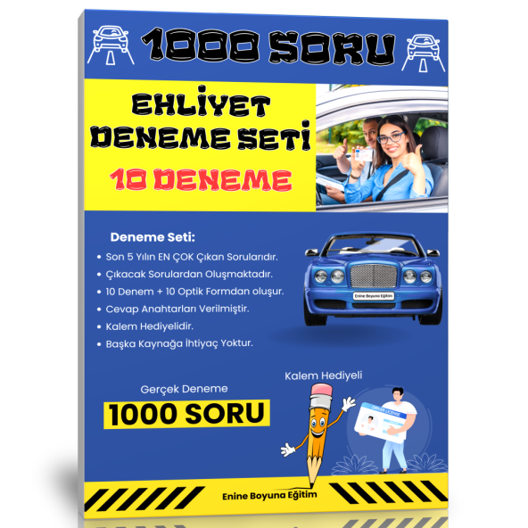 Ehliyet Deneme Seti 10 Deneme - Resim 2