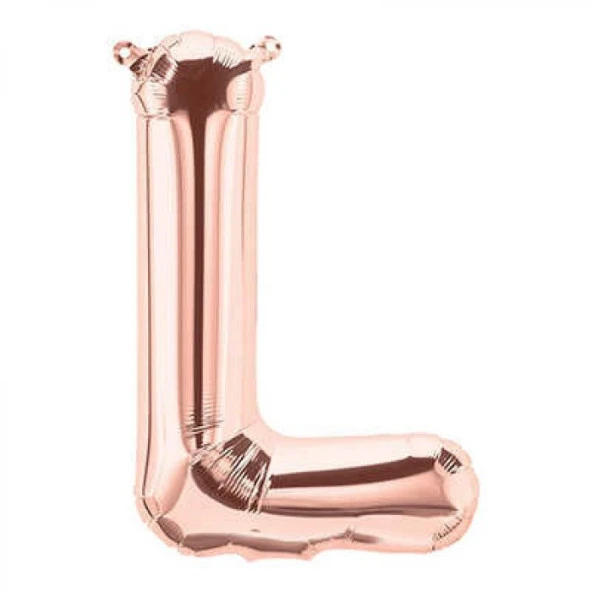 L Harf Rose Gold Folyo Balon 40 inc 100 cm ürün görseli 1