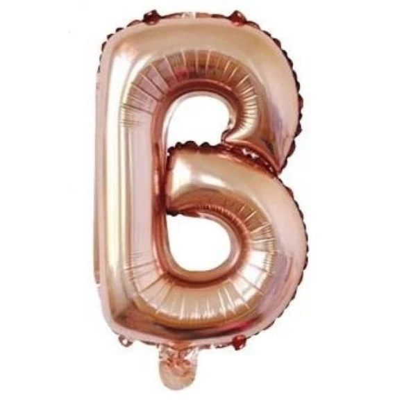 B Harf Rose Gold Folyo Balon 40 inc 100 cm ürün görseli 1