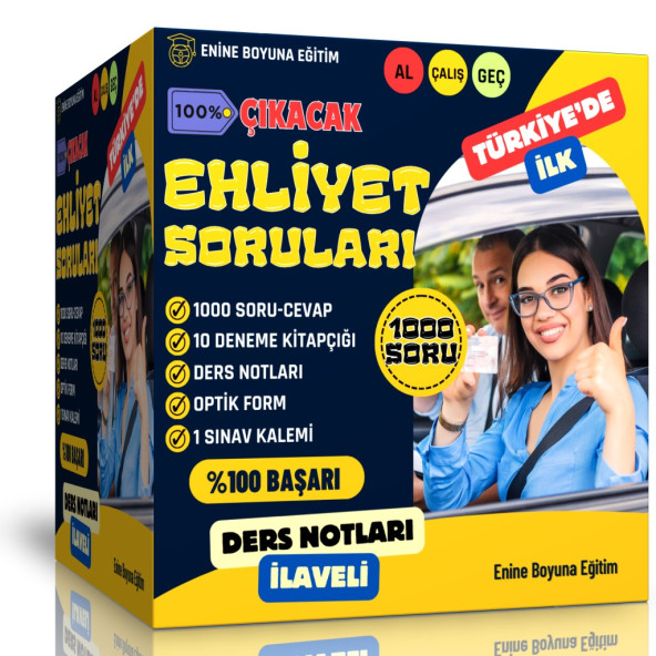 Yüzde Yüz Çıkacak Ehliyet Soruları Seti ürün görseli 1