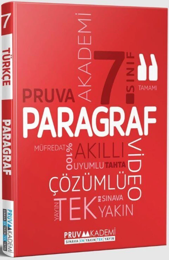 7. Sınıf Paragraf Soru Bankası Pruva Akademi ürün görseli 1