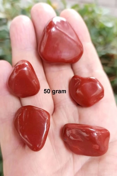 50 Gram Kırmızı Jasper Tamburlu Parçalar 402 ürün görseli 1