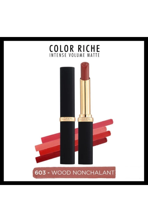 L'Oreal Paris Color Riche Intense Volume Matte Ruj - 603 Wood Nonchalant ürün görseli 1