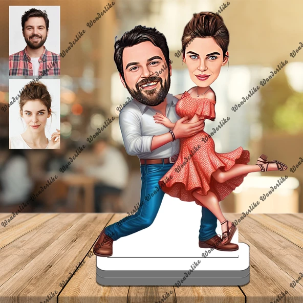 Genç Arkadaşlar 3D Ahşap Biblo,Sevgiliye Hediye,Doğum Günü Hed ürün görseli 1