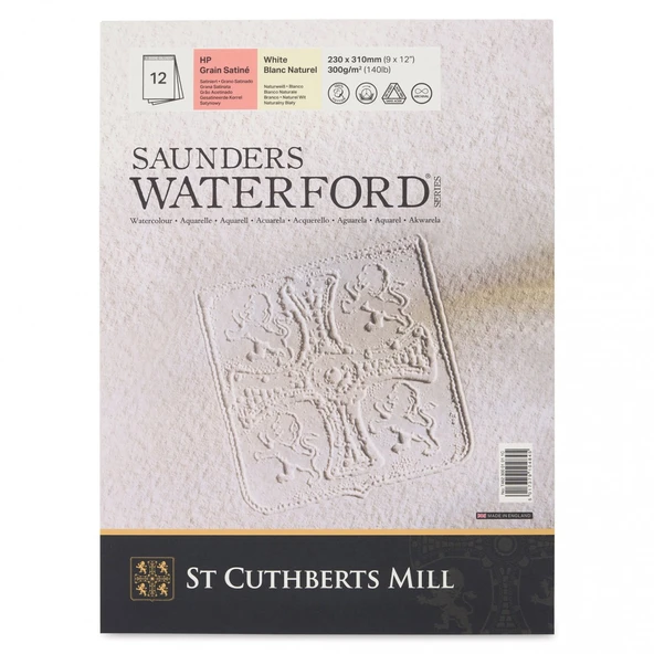 Saunders Waterford Hot Pressed 23x31cm 300gr 12 Yaprak Profesyonel Suluboya Blok / T46230001011C ürün görseli 1