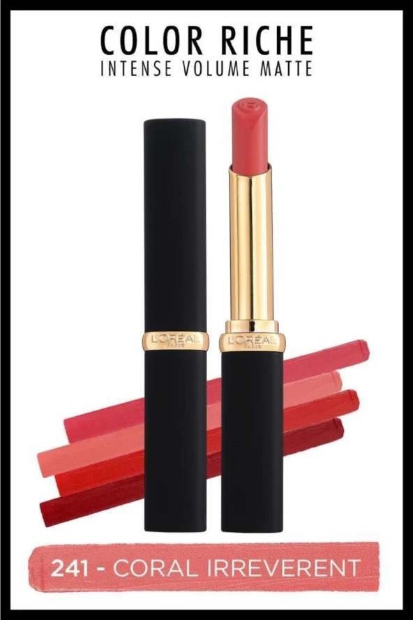 L'Oreal Paris Color Riche Intense Volume Matte Ruj - 241 Coral Irreverent ürün görseli 1