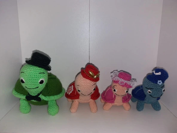 Renkli Tosbik Takım Amigurumi Organik Oyuncak ürün görseli 1